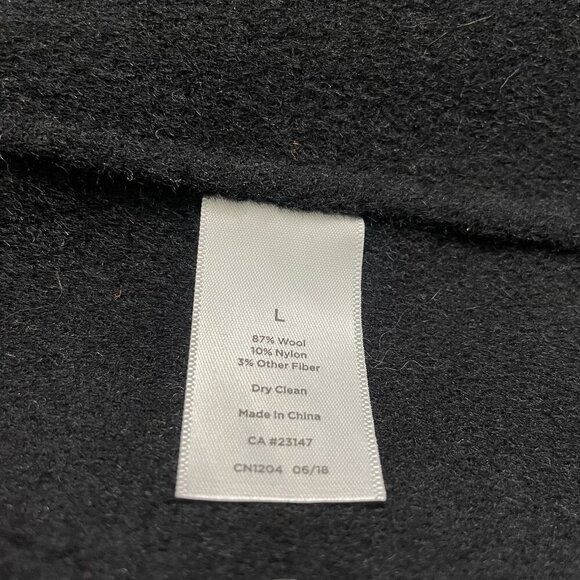 TALBOTS Wool Blend Plaid Windowpane Full Zip Jacket Coat Topper size Large - Picture 10 of 10